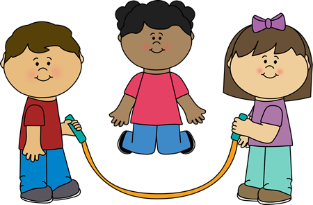 Kids jumping rope 